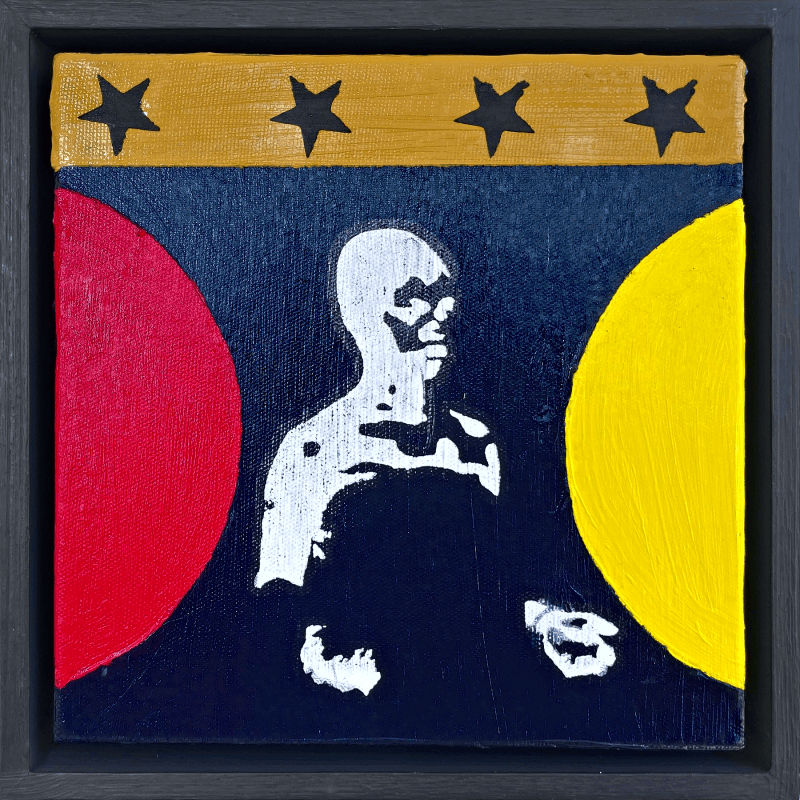 Irmãs, 2026, acrílica sobre tela, 20 × 20 cm