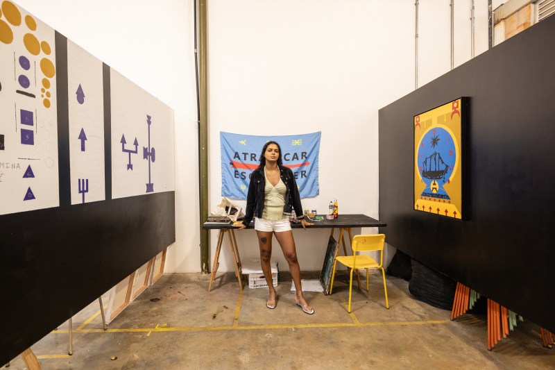 Ateliê da artista na Oficina Solar, Solar dos Abacaxis, 2026