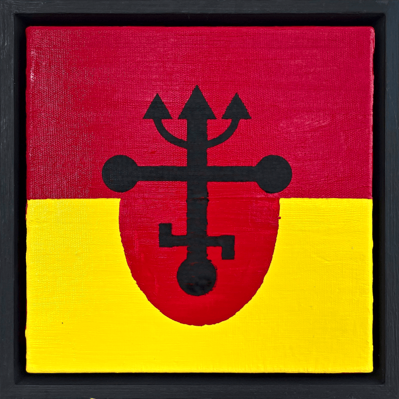 Tempo — Vida, 2026, acrílica sobre tela, 20 × 20 cm